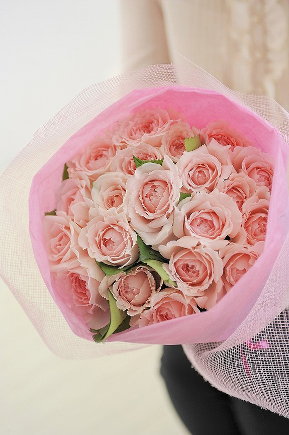 ブーケ 高級バラのブーケ ピンク 花束 ブーケ ブーケ 小さめ 開店祝いの花や胡蝶蘭などお祝いの花とフラワーギフトならビジネスフラワー