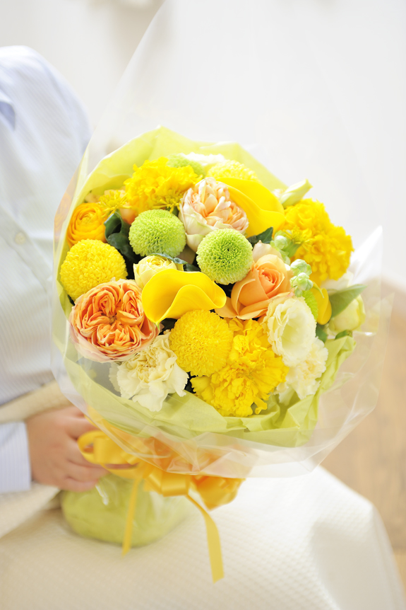 ブーケ Lサイズ カジュアル系 花束 ブーケ ブーケ 小さめ 開店祝いの花や胡蝶蘭などお祝いの花とフラワーギフトならビジネスフラワー