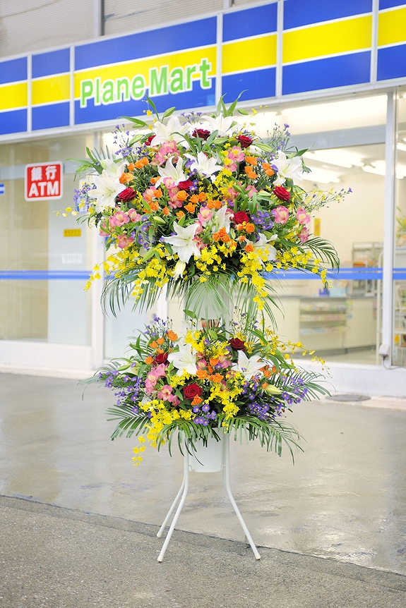 祝い花と供花の販売 ネットの花屋 ビジネスフラワー®｜スタンド花 二段おまかせ 2.9万円コース