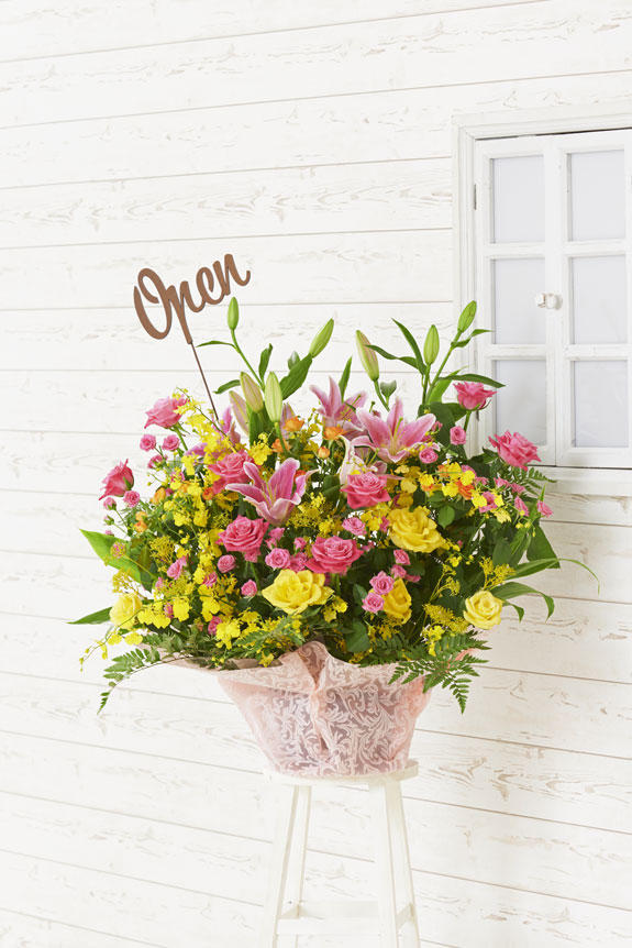 祝い花と供花の販売 ネットの花屋 ビジネスフラワー 配送地域限定 3d立体メッセージ札 Open 文字型 付 アレンジメントフラワーsサイズ おまかせ 1万円コース規格 祝い花と供花の販売 ネットの花屋 ビジネスフラワー 配送地域限定 3d立体メッセージ札 Open 文字型 付 アレンジメントフラワーsサイズ おまかせ 1万円コース規格