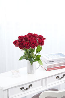 花瓶フラワー・フラワーベース　アンティークジャグ（シングル/小）　赤バラ12本