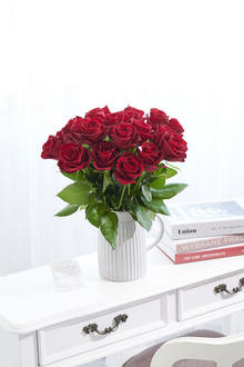 花瓶フラワー・フラワーベース　アンティークジャグ（シングル/大）　赤バラ18本