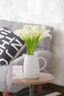 花瓶フラワー・フラワーベース　アンティークジャグ（シングル）カラー（白）20本