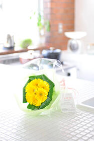<center>父の日にもおすすめ！<br>イエローガーベラのブーケ</center><center>4,400円(税込)</center>