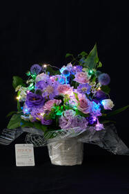 <center>暗い場所でも注目度抜群！<br>光るアレンジメント</center><center>	16,500円(税込)</center>