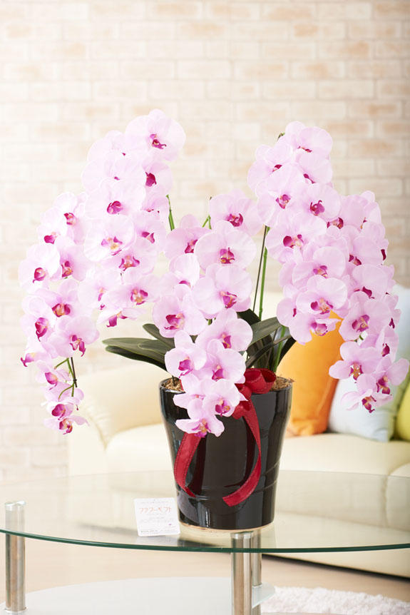 リアリティを追求した胡蝶蘭の高級造花アートです。