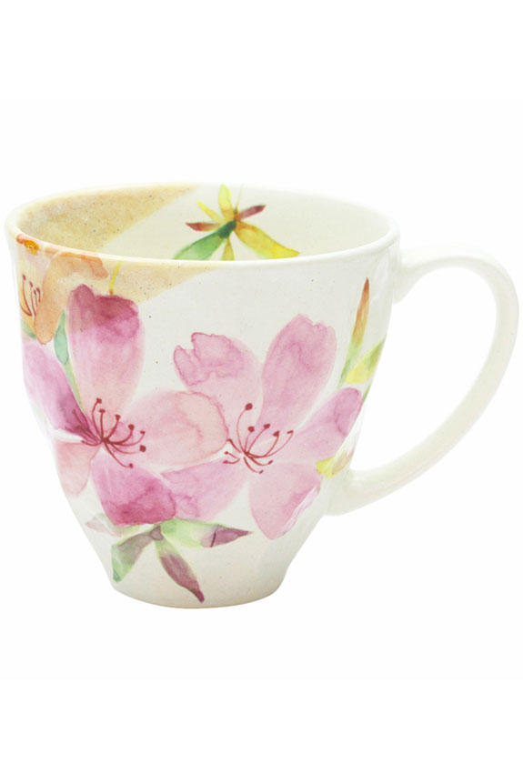 <p>花言葉は「節度」「慎み」、4月を表すツツジ柄のコーヒーカップです。
日本製の美濃焼なので高品質で安心な一品です。</p>