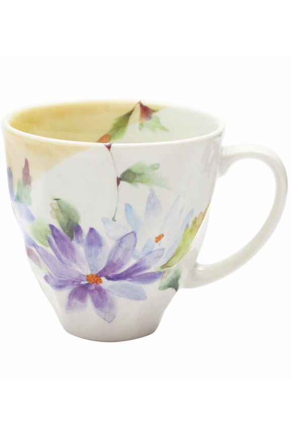 <p>花言葉は「変化」「追憶」「同感」、7月を表すエゾ菊柄のコーヒーカップです。
日本製の美濃焼なので高品質で安心な一品です。</p>