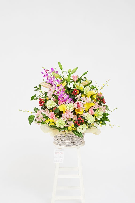 <p>完全おまかせのアレンジメントフラワーです。内容に関する指定、希望は一切承ることができません。</p>