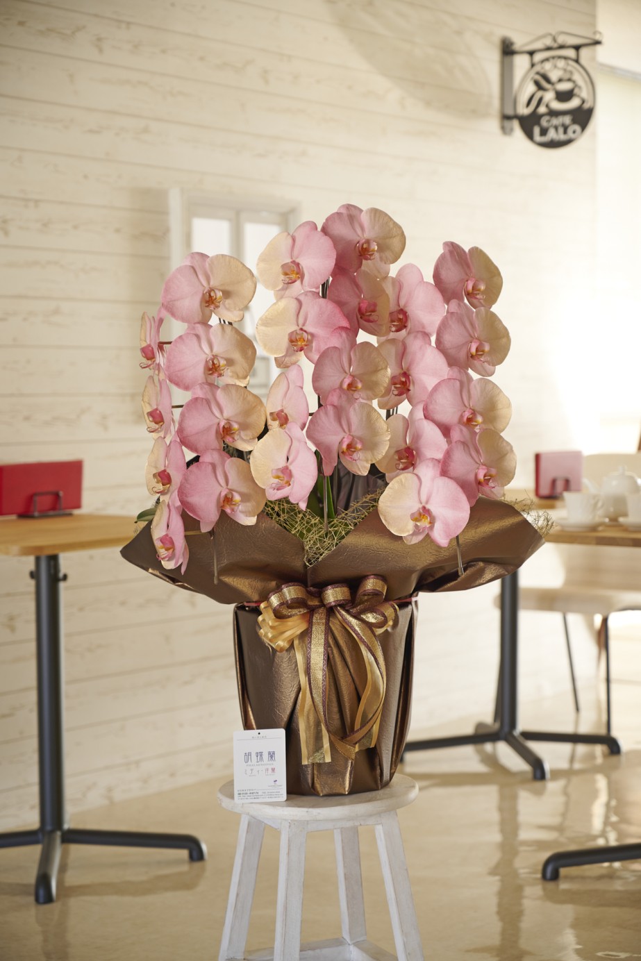 <p>ボルドーやゴールドをコーポレートカラーや店舗コンセプトとしている企業様へのお祝い花として、お洒落なイベントや企画への贈り物として活躍すること間違いなしでしょう。</p>