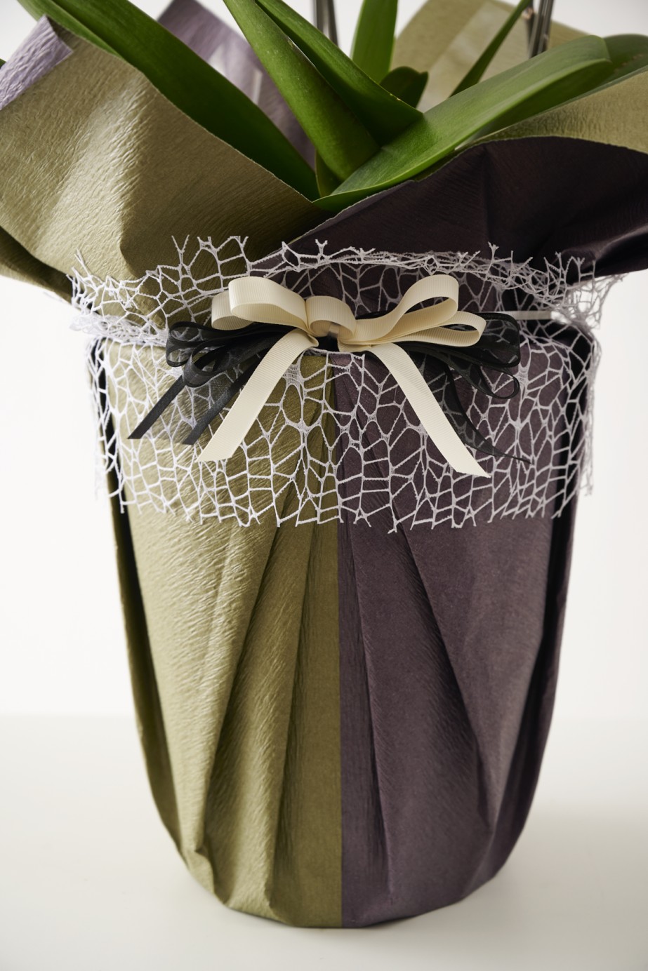 <p>お供え用としてふさわしい落ち着いたデザインですが、他とは違う少し豪華でお洒落な特別ラッピングでお届けいたします。</p>